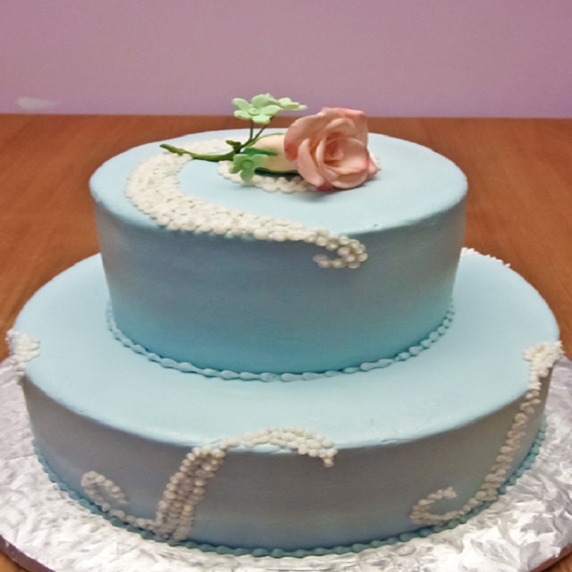 Light Blue Cake #wedding