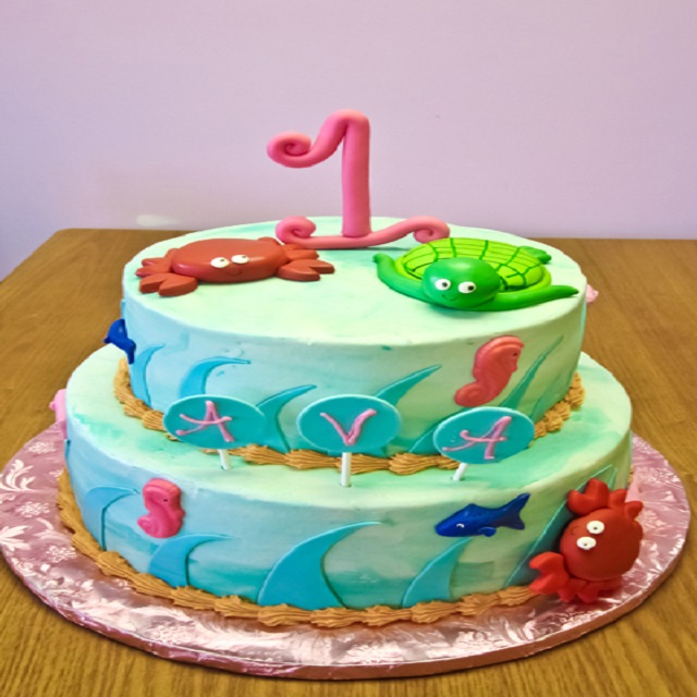 Under Seawater Theme Cake #birthday