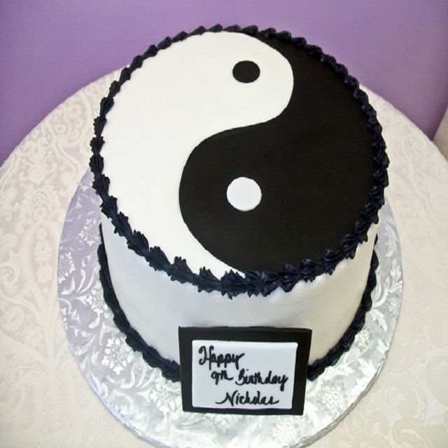 Yin-Yang Theme Cake #birthday