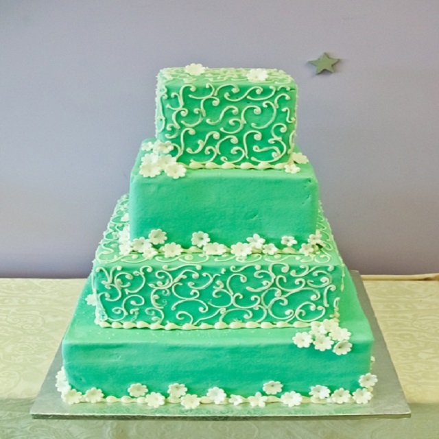 Green Cake #wedding