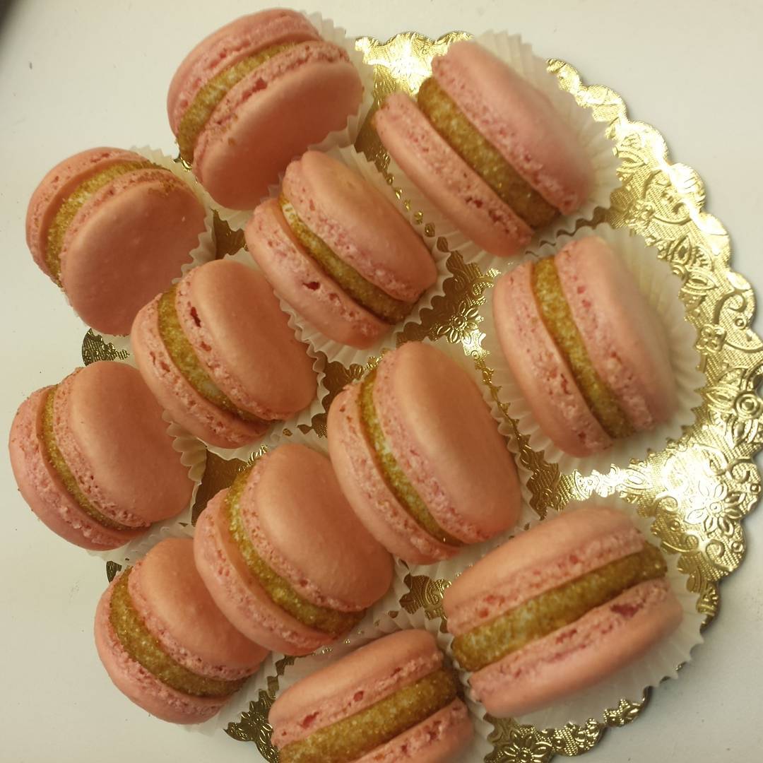 Pink and gold macarons for a sweet 16! #specialty