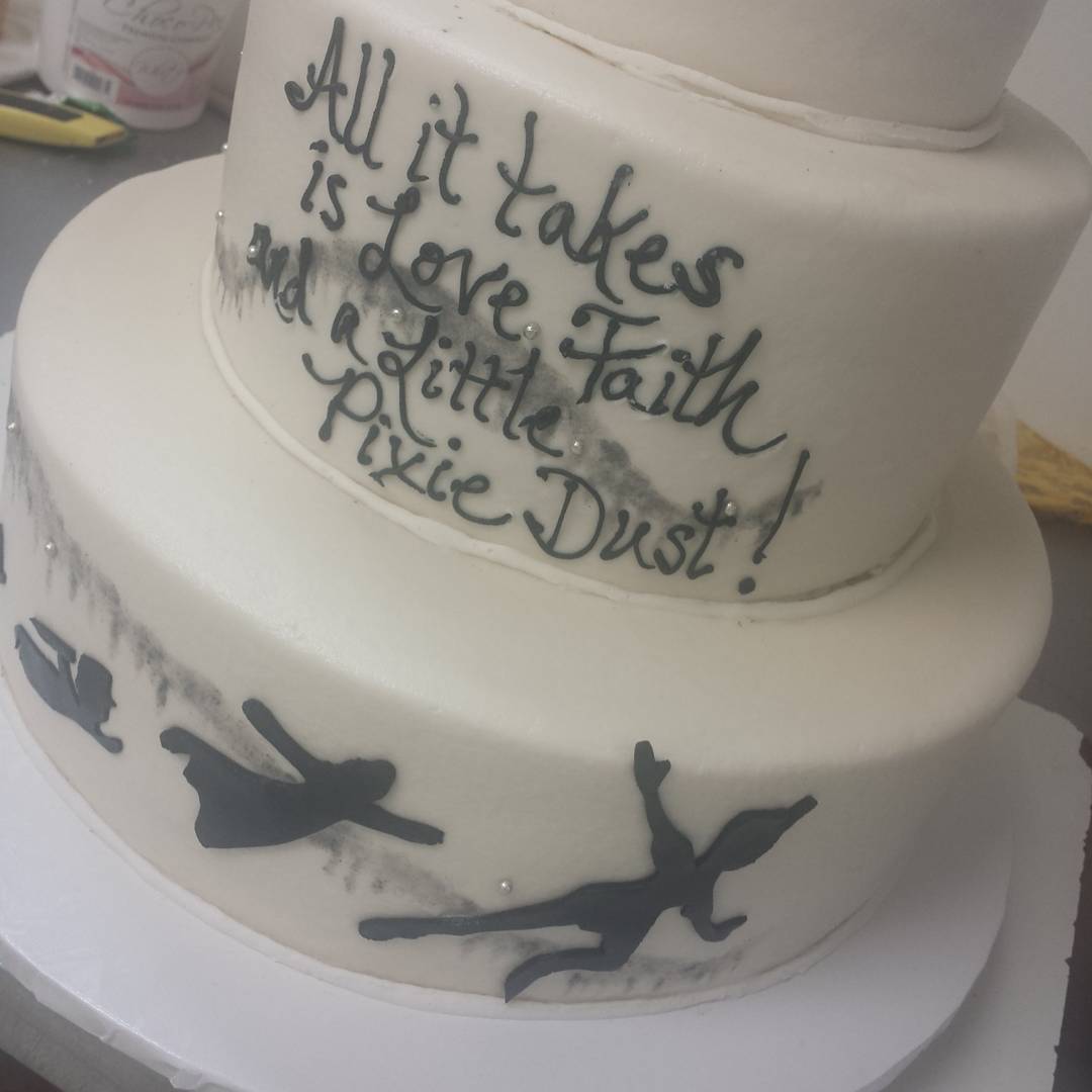 One of today's wedding cakes -words to live by. Actually made me tear up this morning #wedding #specialty .