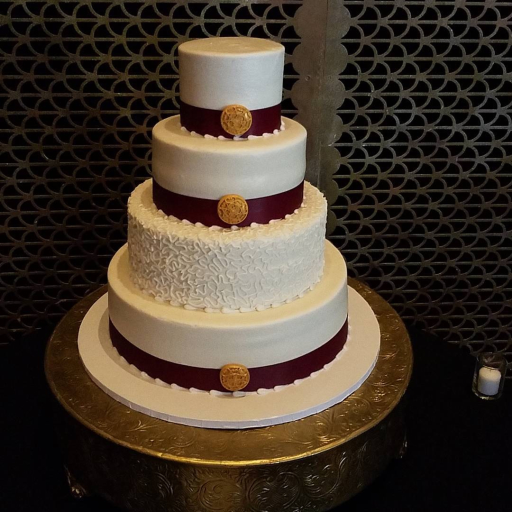 Classic gold and burgundy with a touch of lace #specialty